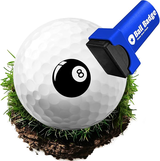 Ball Badge - Golf Ball Stamp (The Icon Series), Golf Ball Marker, Reusable Golf Ball Marking Tool to Identify Golf Balls
