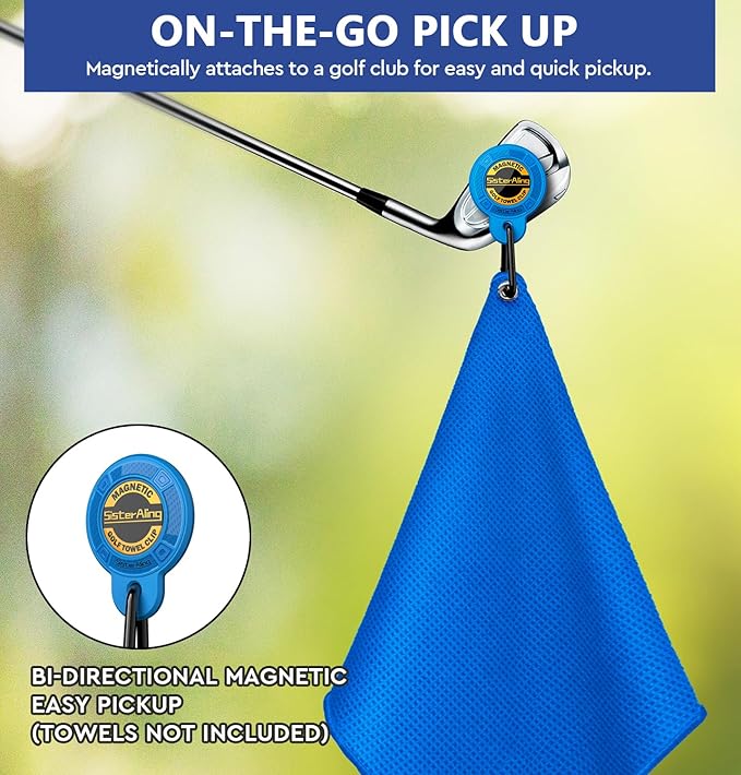 Magnetic Clip for Golf Towel,Removable Industrial Magnetic Accessories Design for Strong Hold to Golf Carts or Clubs