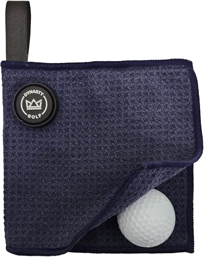 Small Magnetic Golf Ball Towel - Greens Towel & Pocket Golf Towel with Magnet - Golf Ball Cleaner for Around The Green