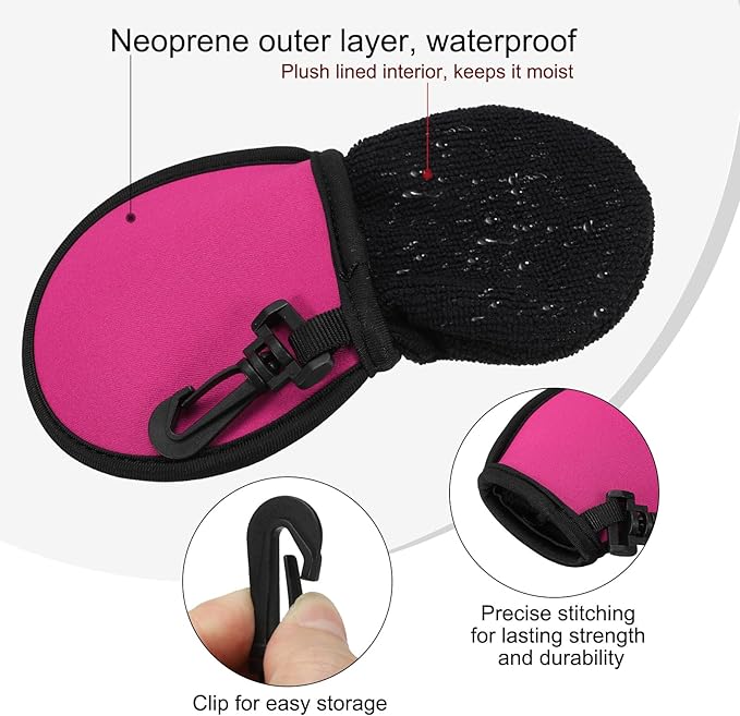 PATIKIL Golf Ball Washer Pouch, Portable Golf Balls Cleaner Pocket Bag with Hanging Clip for Golf Exercise