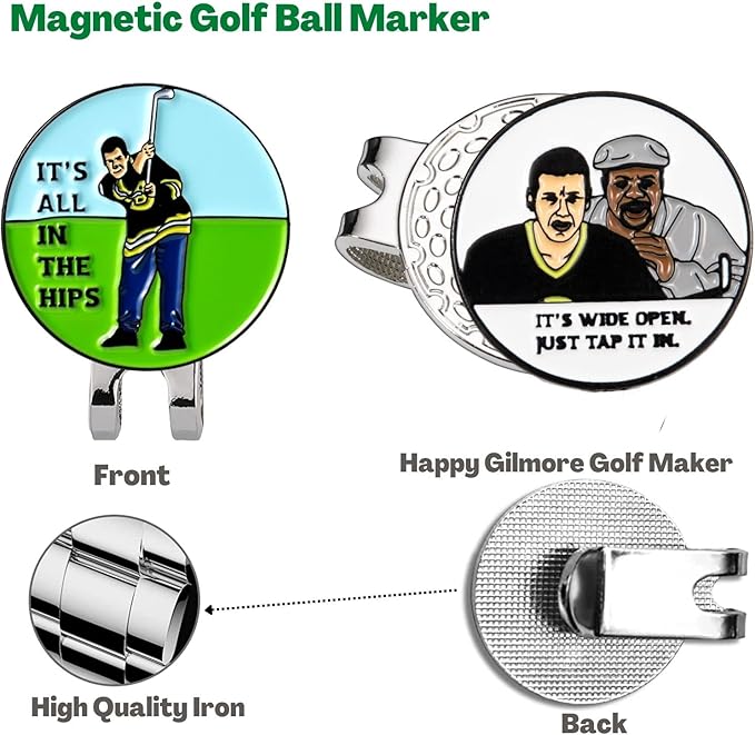Artpreti Golf Ball Marker with a Standard Magnetic Hat Clip, Funny Golf Ball Marker Hat Clip for Men Women, Premium Golf Gifts for Men Women, Golf Accessories for Golf Lovers