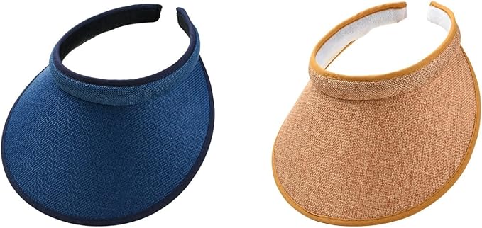 Cloth Covered Slip-On Visor for Women, Adjustable Cap Sports Sun Visors for Men