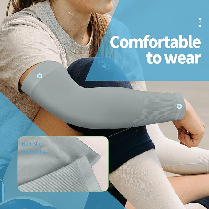 YESLIFE UV Sun Protection Arm Sleeves for Men & Women, UPF 50 Cooling Sports Sleeve