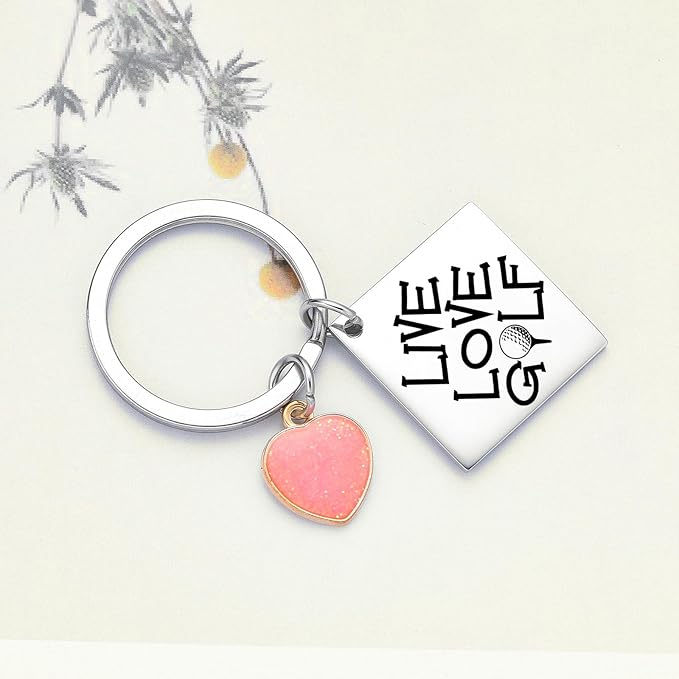 Golf Player Gifts Golf Charm Keychain Golf Coach Appreciation Keychain Golf Cart Driver Keychain