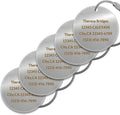 (5Pack) Custom Personalized Luggage Tags-Customized Unique tag for Suitcase Backpack Travel,Bags (Round (2 × 2))