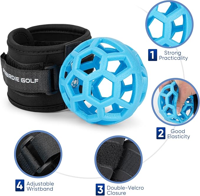 Golf Swing Trainer Ball, Smart Ball Golf Training Aid Golf Trainer Ball, Golf Swing Trainer - Practical Golf Training Equipment for Golf Intelligent Ball for Beginner, Golf Wrist Strap Training Ball