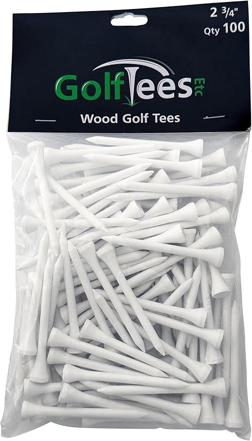 Wood Golf Tees - Standard Golf Tees for Men and Women