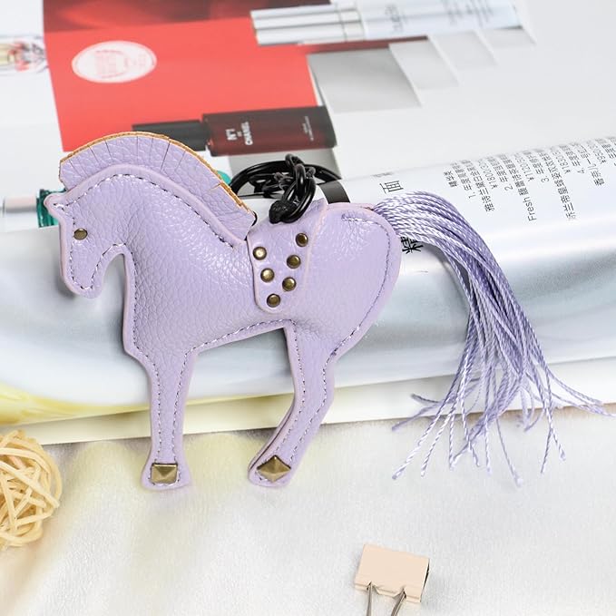 Horse Keychain, Hanging Charm Accessory for Purse, Bag and Backpacks Pony Key Chain for Women