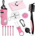 11 Pcs Golf Accessories Kit, Include Golf Ball Bag with Hook Tees Towel Cleaner Brush Ball Marker Divot Tool Score Counter