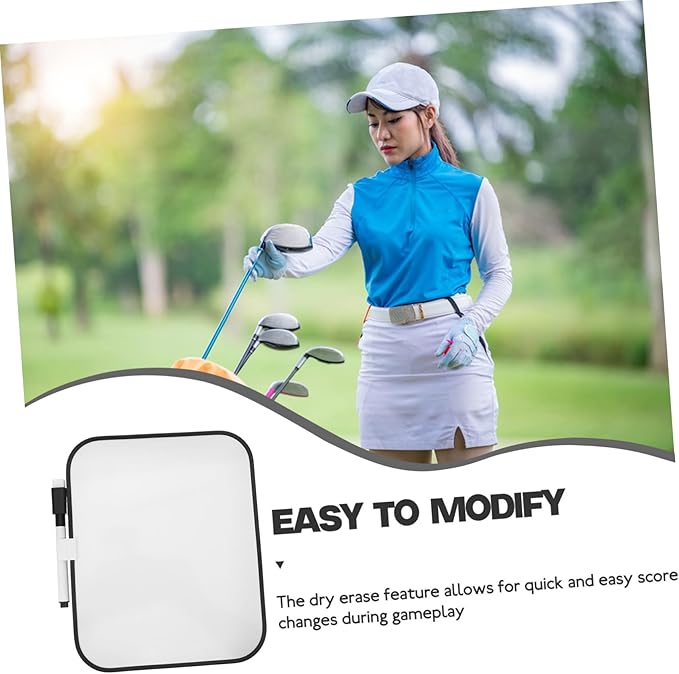 Happyyami 1set Multi-use Golf Score Writing Board Double-Sided Dry Erase Scoreboard for Easy Tracking and Reuse The Course