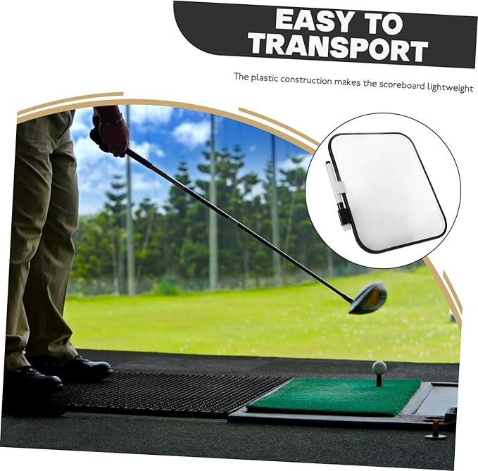 Happyyami 1set Multi-use Golf Score Writing Board Double-Sided Dry Erase Scoreboard for Easy Tracking and Reuse The Course