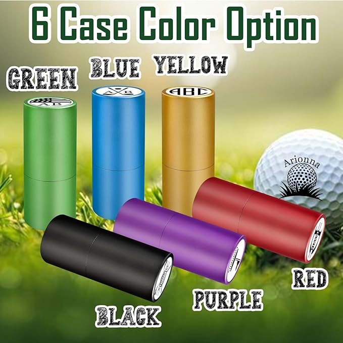 YanNanKe Custom Golf Ball Stamp Personalized Self-Inking Golf Ball Stamper with Monogram Name Logo Design Customized Durable GolfBall Marker Gifts for Golfers Dad Husband Boyfriend