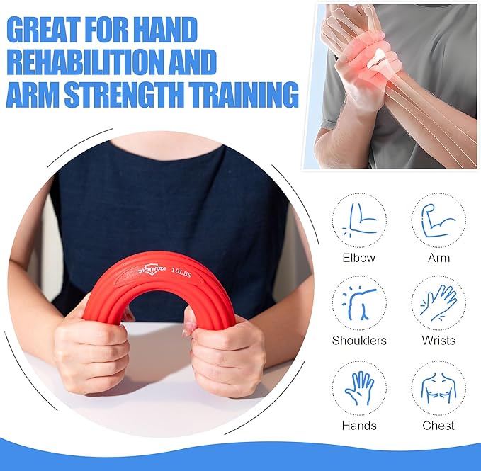 Flex Therapy Bar and Grip Strength Trainers set, Physical Therapy & Resistance Bar for Golfers Elbow, Tendinitis, Wrist,Forearms Pain, Improve Grip Strength and Relieve Pain