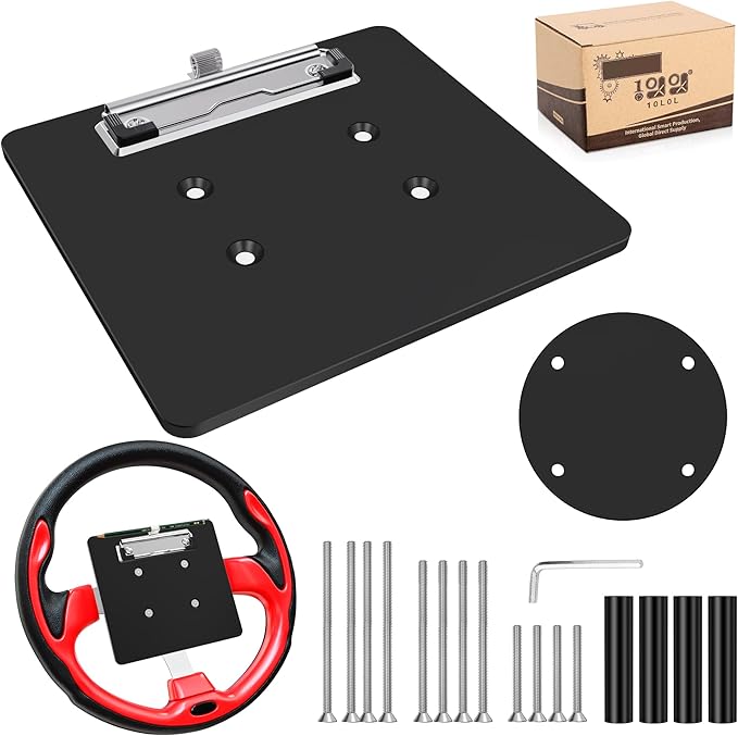 10L0L Golf Cart Steering Wheel Scorecard Holder with Pencil Holder Fit Yamaha,Club Car, EZGO - Upgrade Anti Drop Clip