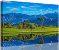 Sonoran Desert of southern California Golf Course Canvas Wall Art for Living Room Bedroom Bathroom Home Decorations Golf Course Picture Poster Framed Artwork Ready to Hang(12''H x 16''W)