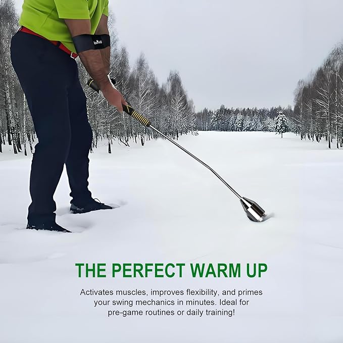 Golf Swing Trainer Aid, Weighted Golf Club for Tempo & Grip Training for Right & Left-Handed Golfers, Indoor & Outdoor Warm-Up Practice Accessories