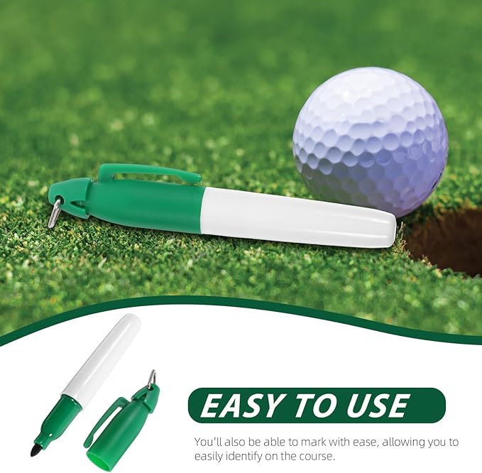 4pcs Golf Ball Line Marker Pen Drawing Tool for Precise Golf Ball Alignment and Marking User-Friendly Versatile and Construction Use Green