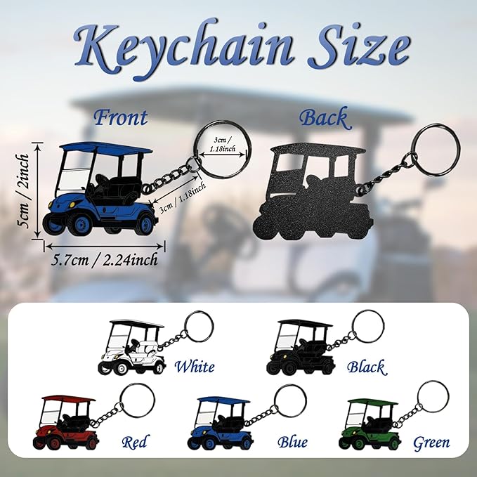 Golf Cart accessories Keychain，Keys To The Golf Cart Accessories Retro Metal Keychains for Golf Lovers Players