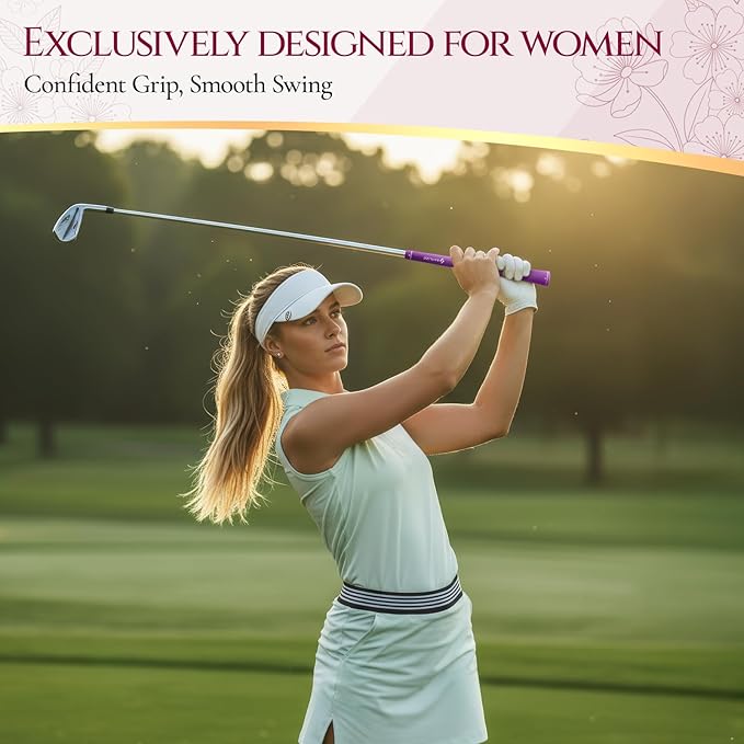 SAPLIZE Women’s Exclusive Golf Grips | Optimized Taper Design | Elegant Solid Color Series | Soft, Comfortable & Shock-Absorbing | Standard & Midsize, 13 Pack Golf Club Grip Kit for Women, Men & Juniors, CC02 Series