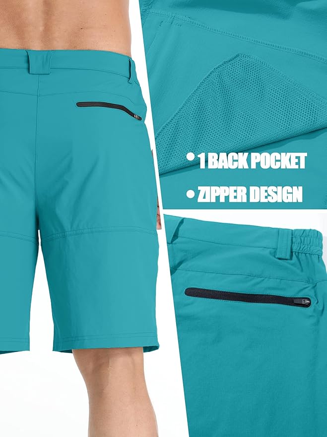 TACVASEN Men's Summer Outdoor Shorts Quick Dry Cargo Casual Work Hiking Shorts (NO Belt)