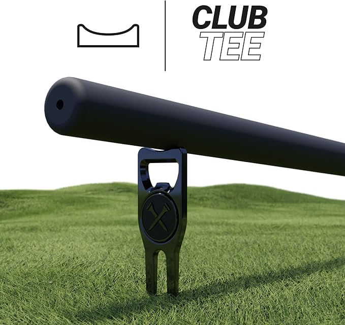 Blue Tees Golf 6-in-1 Premium Divot Tool & Ball Marker - Bottle Opener - Club Tee - Groove Cleaner - Putting Alignment - Designed to Be the Ultimate Tool for the Green – Silver
