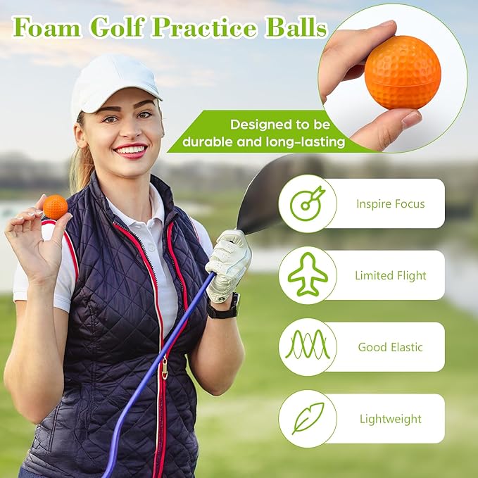 30 Pcs Foam Golf Practice Balls Soft Foam Balls for Golf Practice Realistic Feel and Flight Sport Training