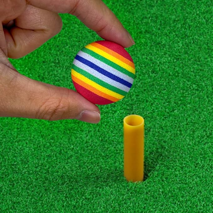 Scott Edward Air Golf Practice Balls, Bright Multicolor and Lightweight Sponge Ball, 20 Pieces, Golf Training Indoor and Outdoor, for Backyard Hitting Mat, Soft for Children, Pets