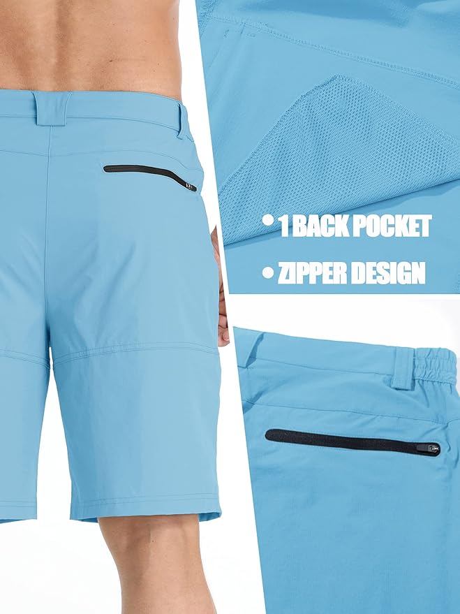 TACVASEN Men's Summer Outdoor Shorts Quick Dry Cargo Casual Work Hiking Shorts (NO Belt)