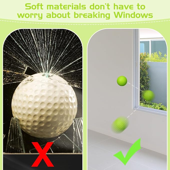 Yilloog 120 Pack Foam Golf Practice Balls Bulk, Soft Foam Balls for Golf Practice, Realistic Feel and Limited Flight Training for Indoor or Outdoor Party