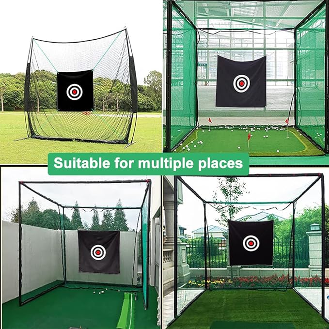 57" x 57" Silent Practice Hitting Net - Mute Golf Target Cloth for Training Aids Indoor Outdoor
