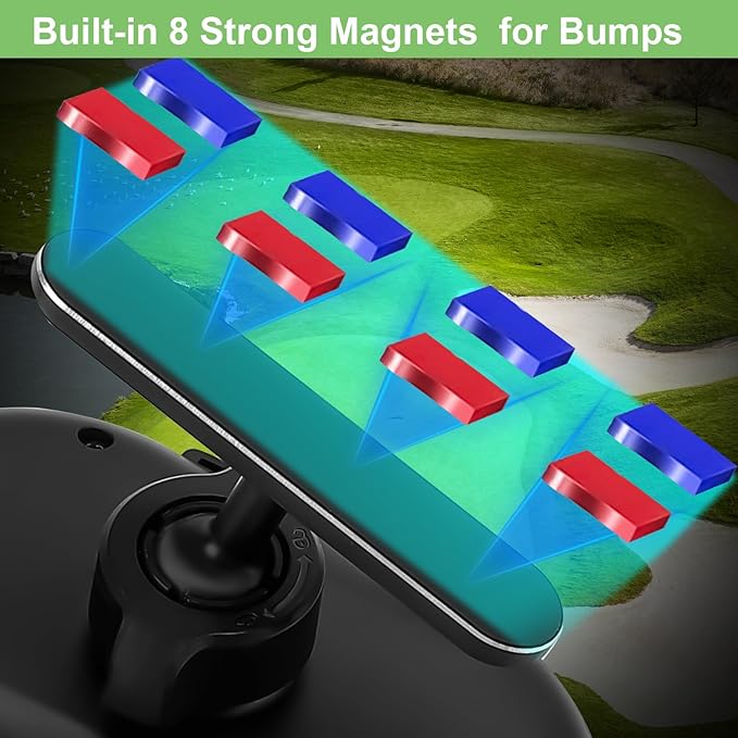 Golf Cart Phone Holder Magnetic for EZGO Club Car Yamaha, Magnetic Phone Holder for Golf Cart, Fits for iPhone Samsung Galaxy Google Pixel, Golf Cart Accessories Essentials, Golf Gifts for Men Women
