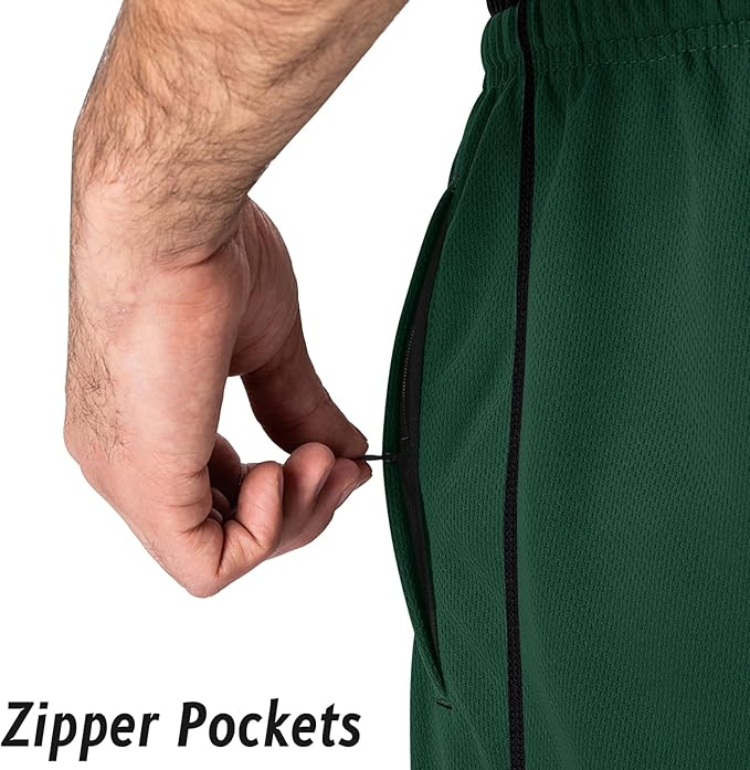 MAGNIVIT Men's Lightweight Sweatpants Loose Fit Open Bottom Mesh Athletic Pants with Zipper Pockets