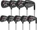MAZEL Men Golf Iron Set (9PCS) or 1,2,3,4,5,6,7,8,9,Pitching Wedge,Sand Wedge with Steel Shafts for Right Handed Golfers