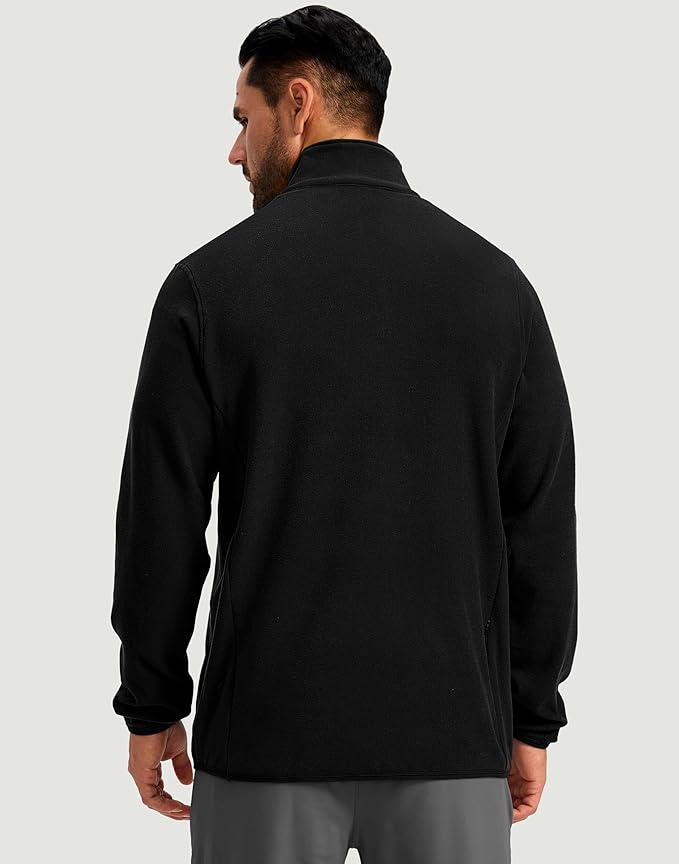 G Gradual Mens Quarter Zip Pullover Fleece with 2 Zipper Pockets Long Sleeve Golf Shirt Winter Athletic Sweater Lightweight