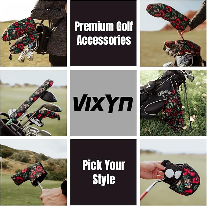 VIXYN Mallet Putter Cover - Cool Putter Cover - Mallet Putter Headcover - Fleeced Lined Putter Head Covers - Protective Golf Club Covers to Match Driver Headcover