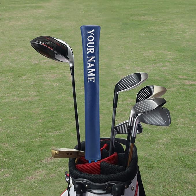 Craftsman Golf Classic Well Made Black White Red Gray Leather Alignment Stick Cover Holder 14' Hold at Least 3 Sticks