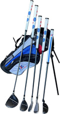 Fingerprints Junior Golf Club Set - Perfect for Junior Golfers - Left-Handed & Right-Handed Options - Complete Set in Multiple Sizes with Driver, Hybrid, 7i, PW, Putter & Stylish Stand Bag