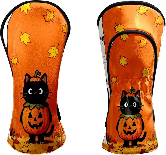 Golf Head Covers Leather Driver Headcover, Premium Golf Club Covers with Anti-Scratch Lining 1/3/5 Wood Head Covers for Golf Clubs for Women Men