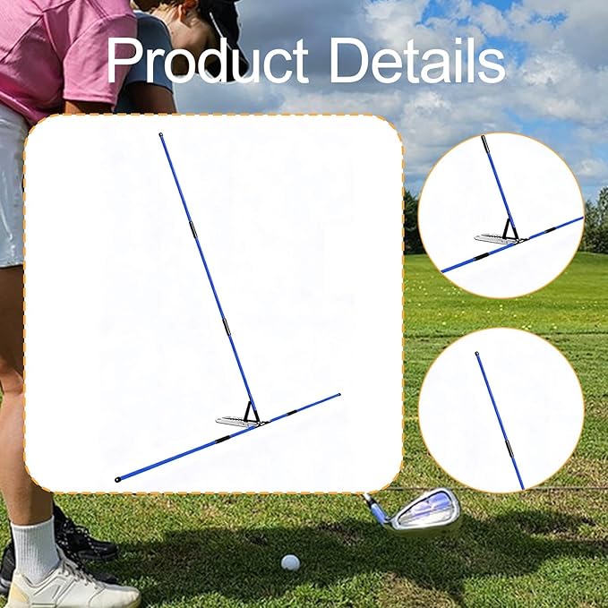 Colaxi Golf Alignment Sticks Holder, Practice Rod Correct Posture Golfer Golf Training Auxiliary Tool for Yard