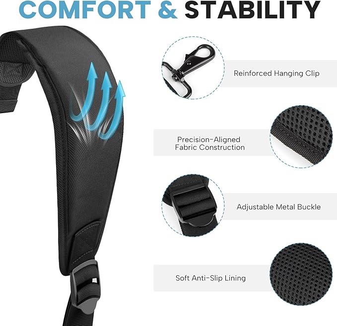 Golf Bag Shoulder Strap, Universal Golf Bag Strap Replacement Double Shoulder Adjustable Strap Padded Golf Bag Carry Strap