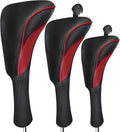 FINGER TEN Golf Club Head Covers for Woods Driver Fairway Hybrid Value 3/5 Pack, Long Headcover Interchangeable Accessories for Ultimate Club Protection