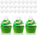 Honeydak 48 Pcs Golf Sport Cupcake Rings Toppers Decoration Sport Ball Theme Cupcake Picks Cake Decoration for Baby Shower Birthday Party Cake Supplies