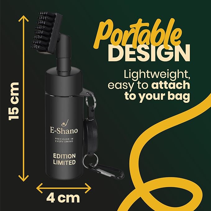 Golf Club Cleaner Brush with Water Spray-2-in-1Groove Cleaner, Ultra Strong Magnetic Clip, Advanced Leak-Prof Spray System
