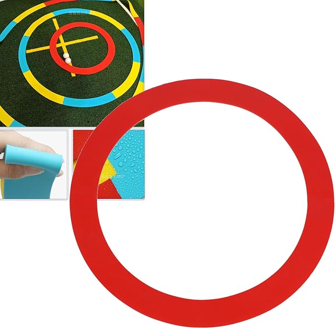 Fockety Golf Target Circle, Golf Training Aid Golf Targets, Ultra Thin Silicone Golf Practice Target Rings Golf Putting and Chipping Training Tool Bright Color Markings