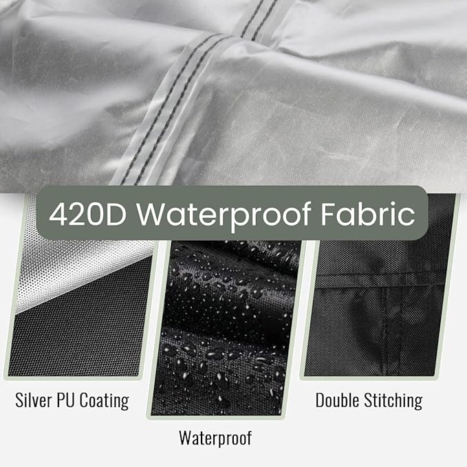Golf Cart Cover 2/4/6 Passenger, Waterproof Golf Cart Rain Covers, Heavy-Duty All Weather Protection Cover for EZ GO Yamaha Club Car Enclosure Accessories