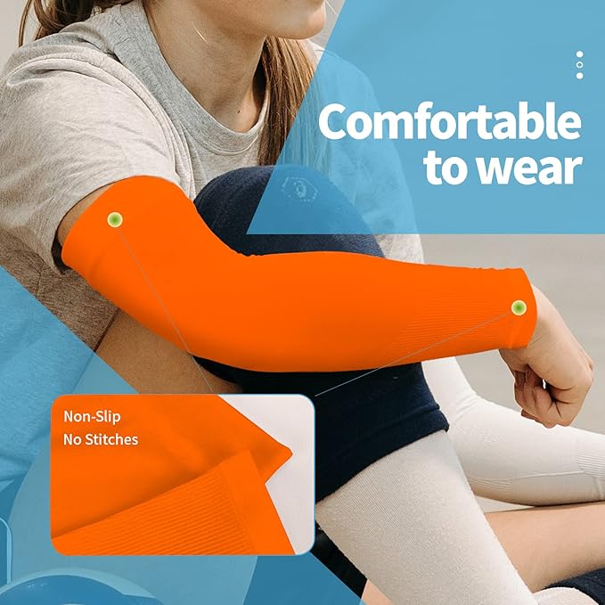 YESLIFE UV Sun Protection Arm Sleeves for Men & Women, UPF 50 Cooling Sports Sleeve
