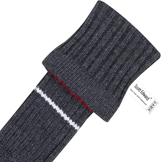 Scott Edward Knit Golf Head Covers for Woods Set of 3 Fits Well Driver(460cc) Fairway Wood and Hybrid(UT) The Perfect Change for Golf Bag