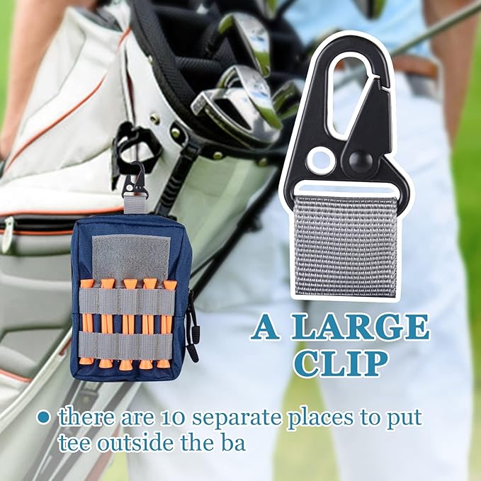 Golf Balls Bag,Molle Golf Tees Holder Pouch For Golf Rangefinder Storage,Zipper Golf Accessories Bag for Men And Women