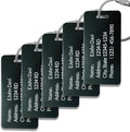(5 Pack) Custom Personalized Luggage Tags-Customized Unique tag for Suitcase Backpack Travel,Bags (Black (3.8×2))