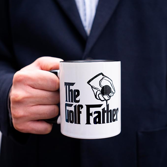 decorluxes Golf Gifts for Dad 11oz Ceramic Mug, Best Dad by Par Mug, Funny Golf Gift for Men, Husband, Gifts for Father’s Day, Birthday (Design 2)